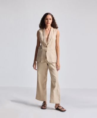 Women's Sleeveless Hemp Jacket