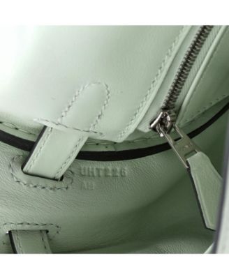 Pre-Owned Hermes Kelly 25 Handbag Green Swift with Palladium Hardware