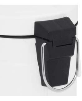 3.2 Gal./12-Liter and 0.8 Gal./3 Liter Old Time Style Round  White  Metal Step-on Trash Can Set