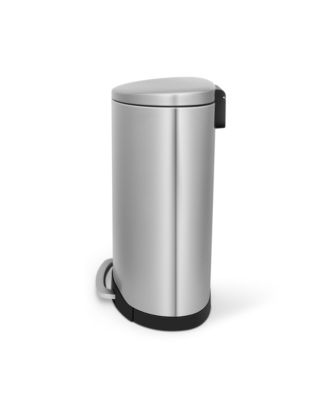 10.6 Gal./40 Liter Stainless Steel Semi-round Step-on Trash Can for Kitchen