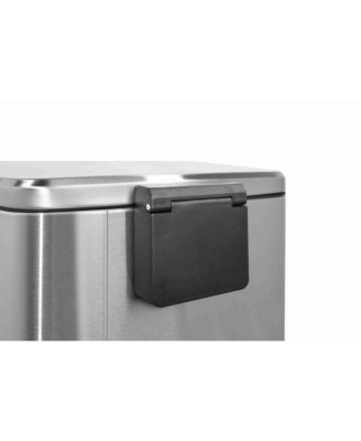 8 Gal./30 Liter Rectangular Stainless Steel step-on Trash Can for kitchen