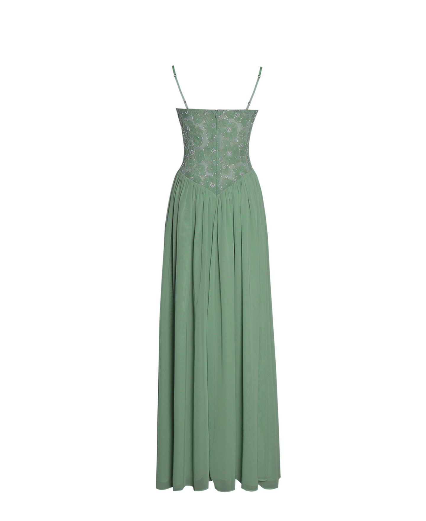 Женское платье Miss Circle Ucille Sage Green Embroidered Chiffon Maxi, цвет: Зелёный — фото 10