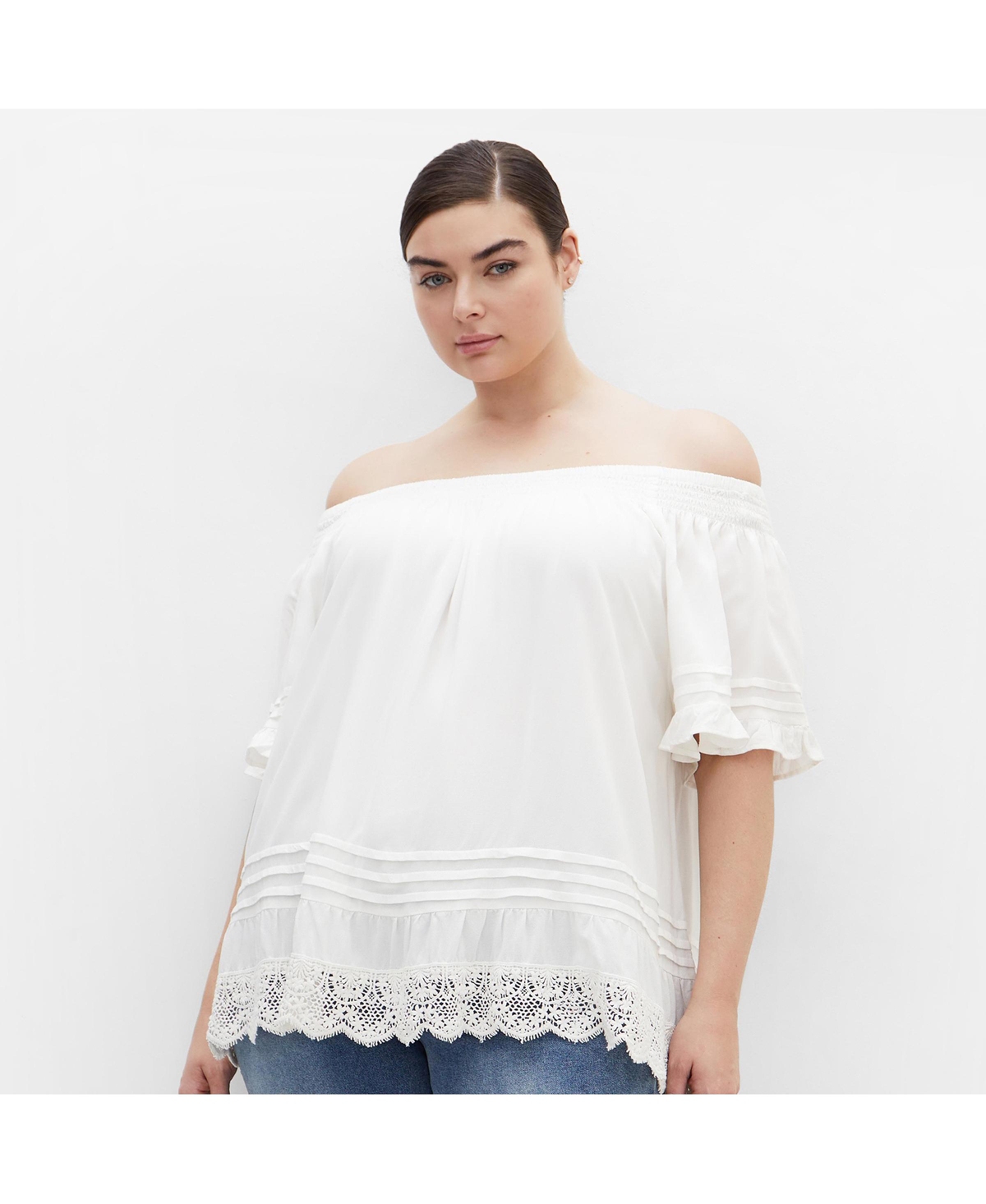 Plus Size Flirtini Top - Ivory