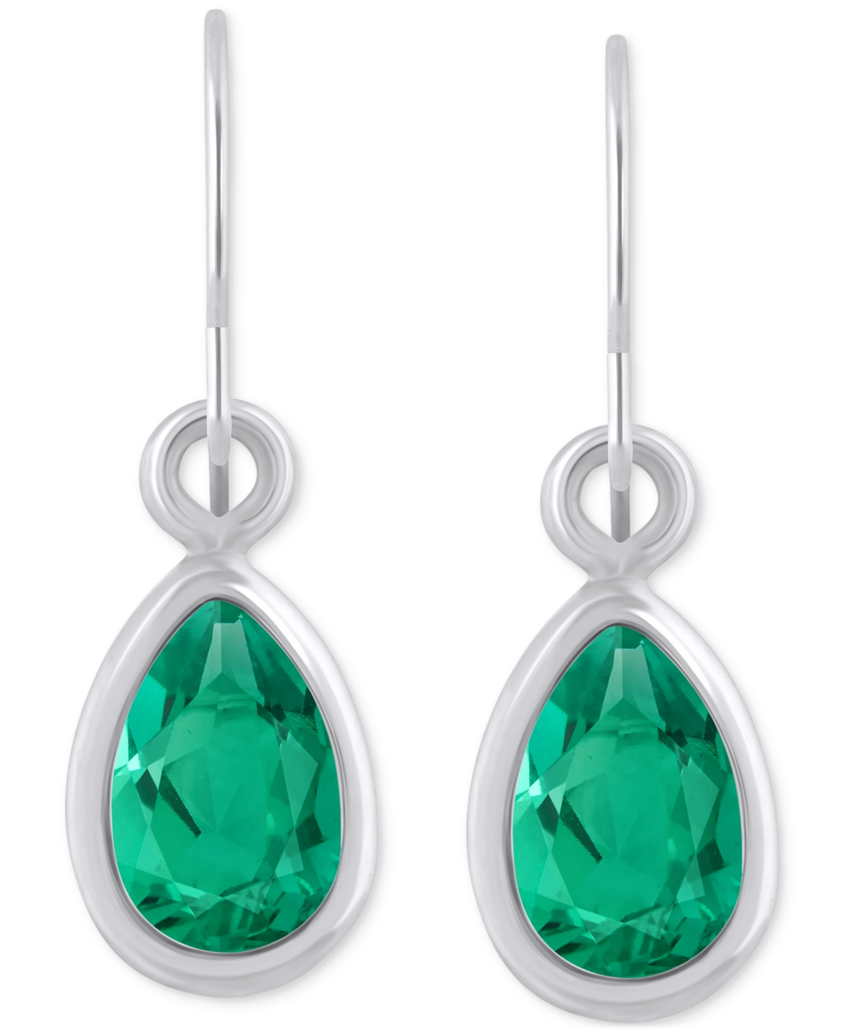 Macy's Amethyst Pear Bezel Drop Earrings (3/4 Ct. T.w) In 10k Gold (also In Additional Gemstones) In Multi