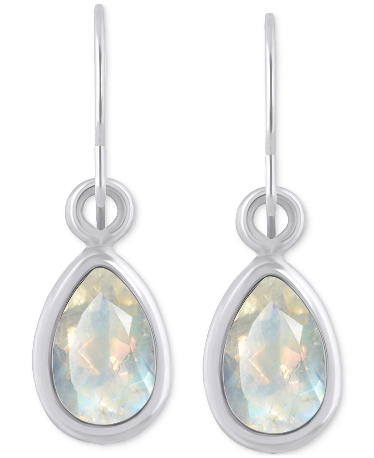 Macy's Amethyst Pear Bezel Drop Earrings (3/4 Ct. T.w) In 10k Gold (also In Additional Gemstones) In Multi