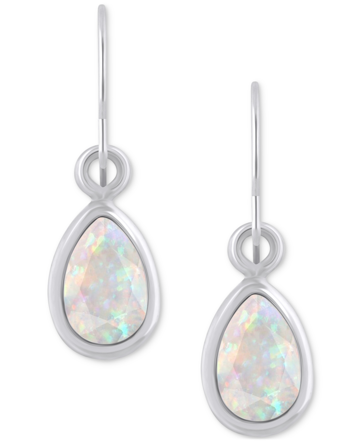 Macy's Amethyst Pear Bezel Drop Earrings (3/4 Ct. T.w) In 10k Gold (also In Additional Gemstones) In Multi