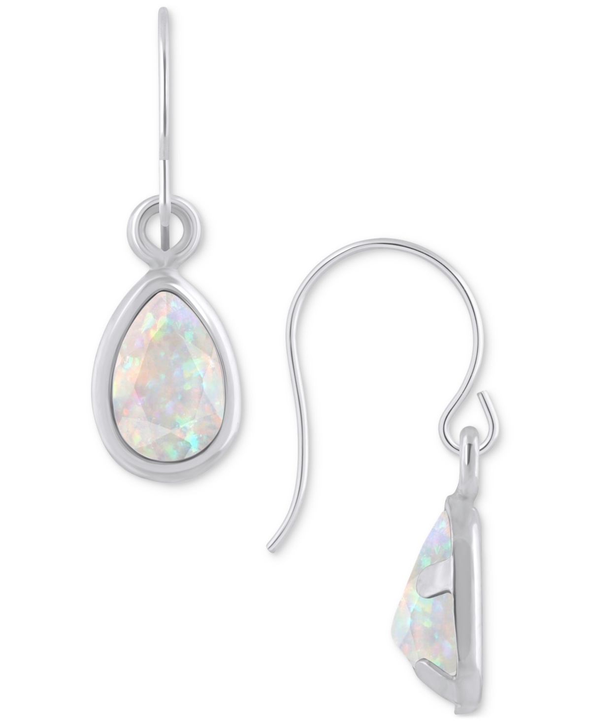 Macy's Amethyst Pear Bezel Drop Earrings (3/4 Ct. T.w) In 10k Gold (also In Additional Gemstones) In Multi