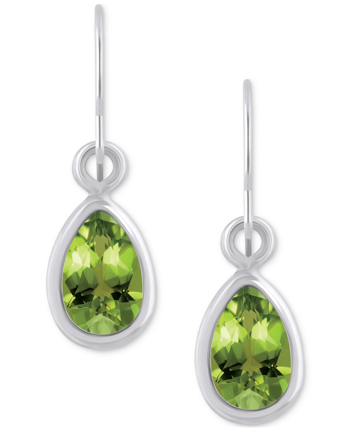 Macy's Amethyst Pear Bezel Drop Earrings (3/4 Ct. T.w) In 10k Gold (also In Additional Gemstones)