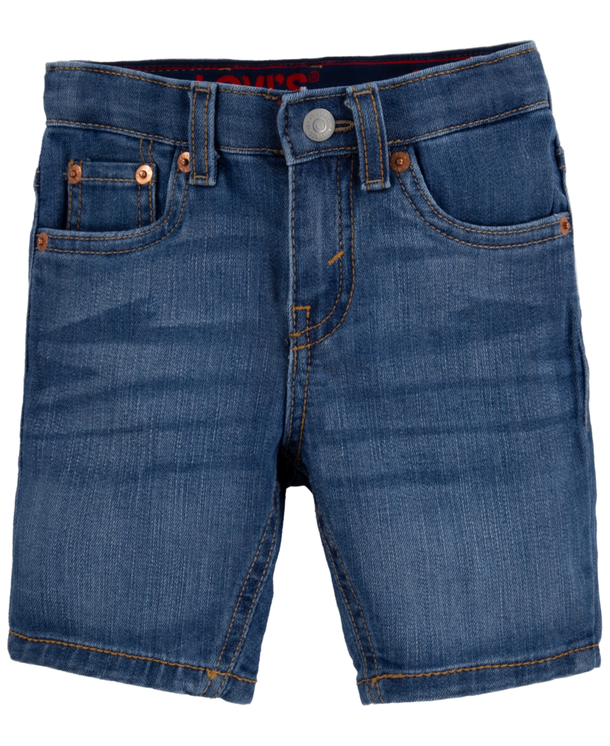 Levi's Toddler Boys Slim Fit Stretch Denim Performance Shorts In Blue
