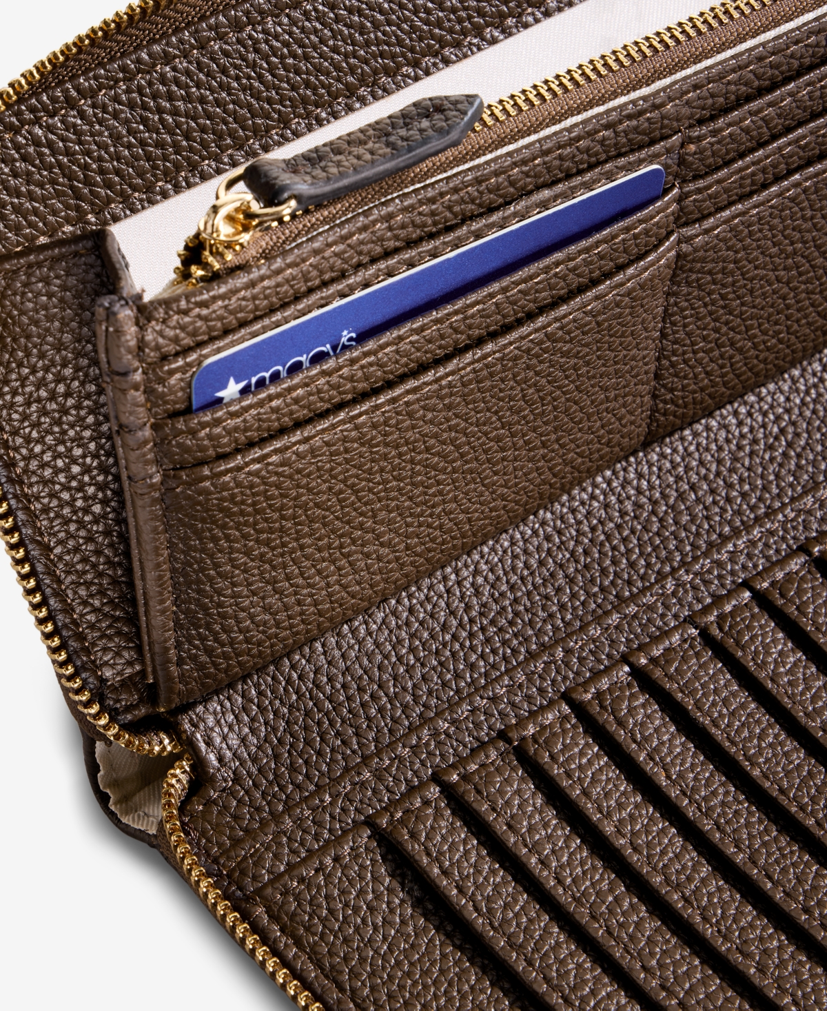 On 34th Angii Solid Zip-around Wallet, Macy's Exclusive