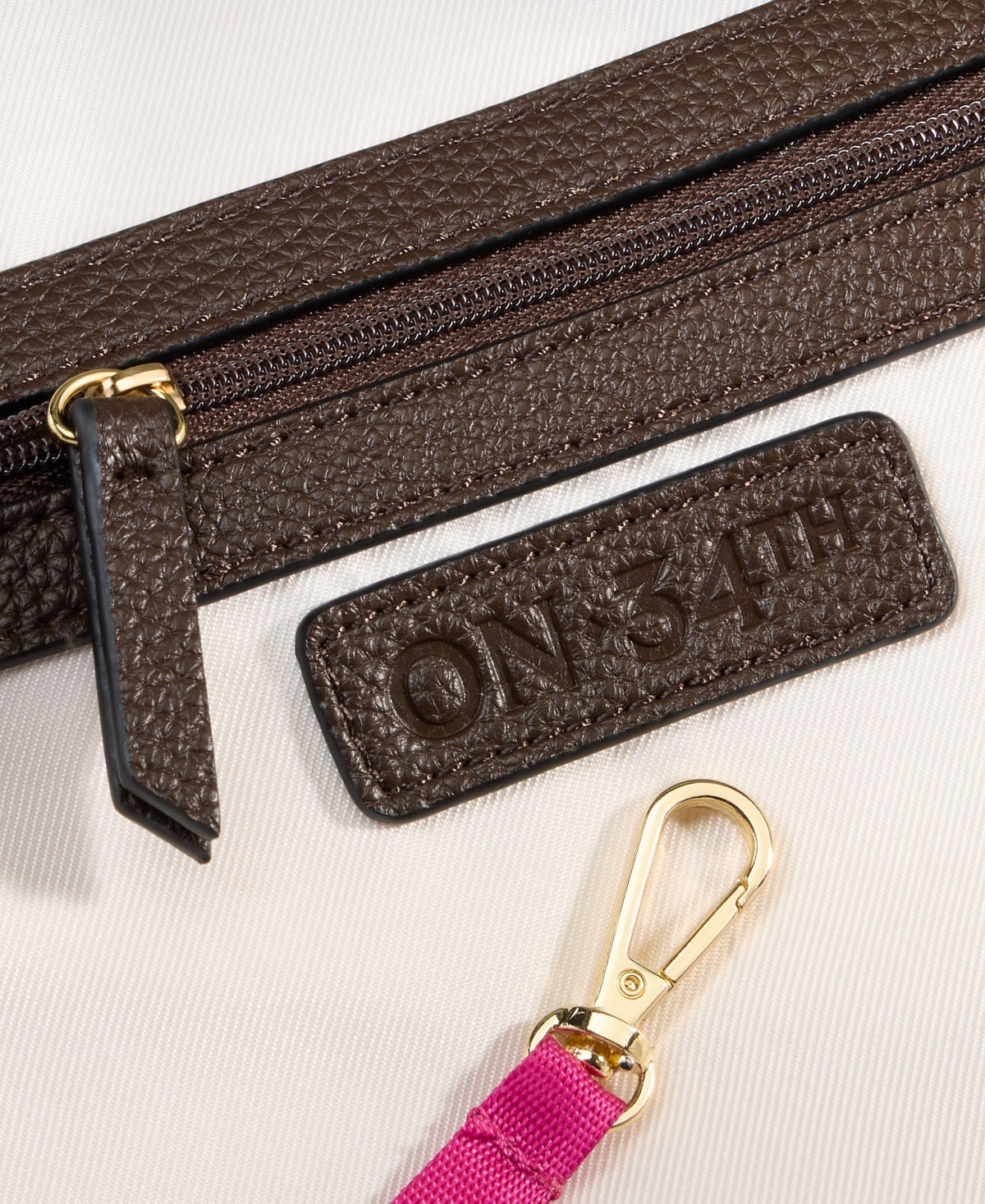 On 34th Jyyll Large Solid Tote With Removable Pouch, Exclusively At Macy's In Brown