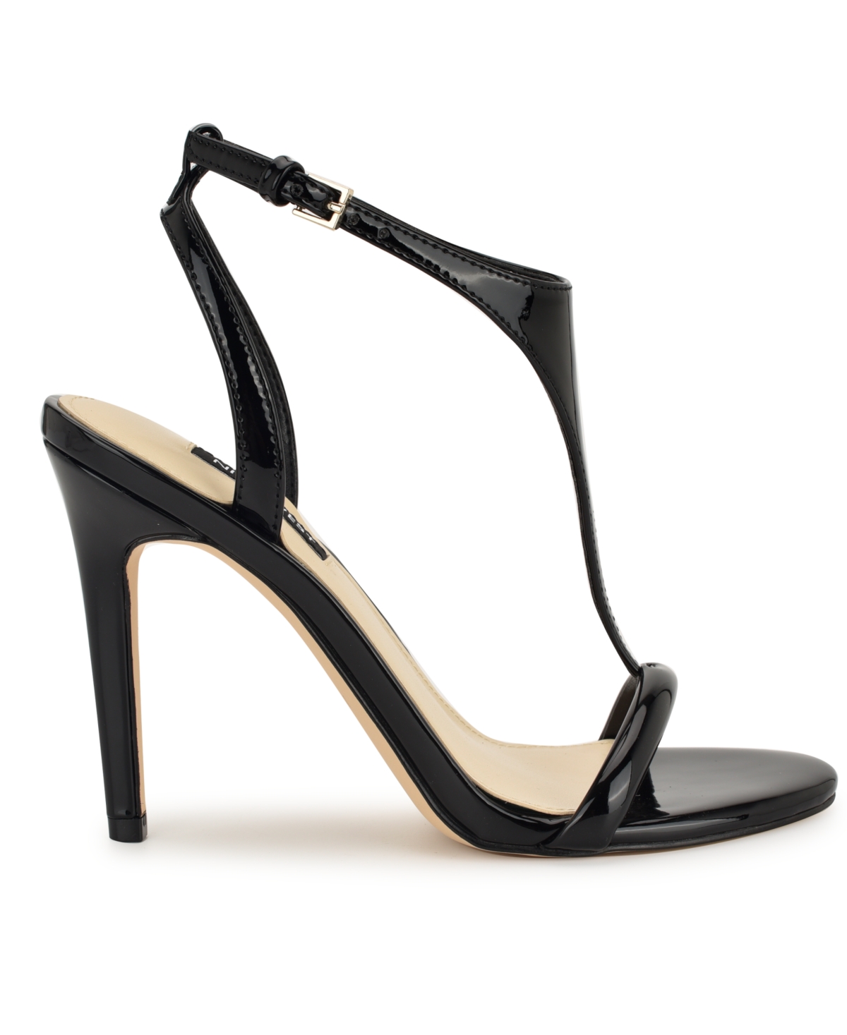 Nine West Women's Mandey T-strap High Stiletto Sandals In Black