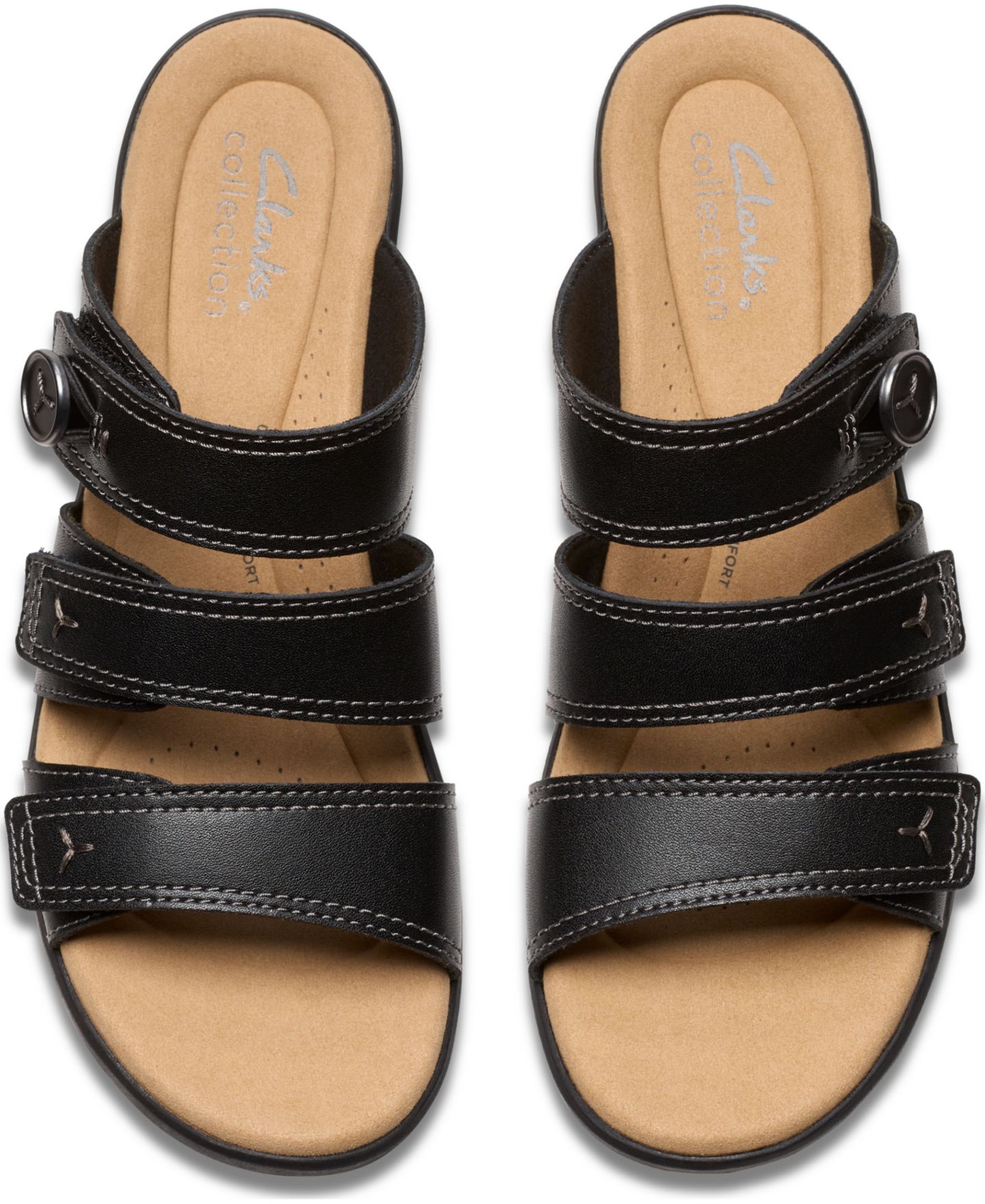 Женские сандалии Clarks Collection Emily2 Adella Block Heel, цвет: Чёрный кожаный — фото 7