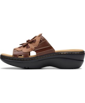 Merliah2 Belle Flower Leather Wedge Sandals