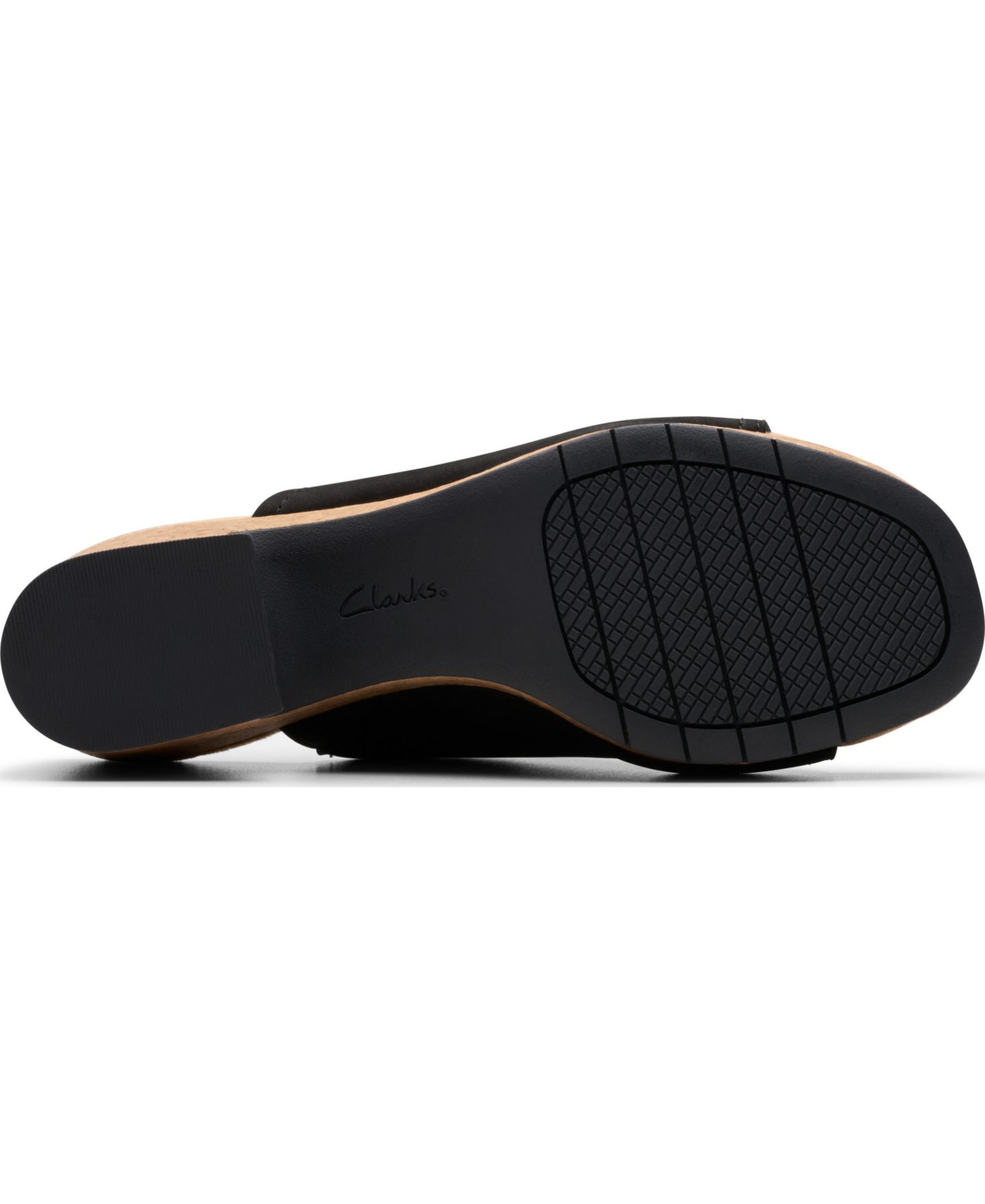 Женские сандалии Clarks Collection Nerisa Vine Wedge, цвет: Чёрный нубуковый — фото 4