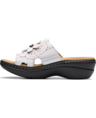 Merliah2 Belle Flower Leather Wedge Sandals