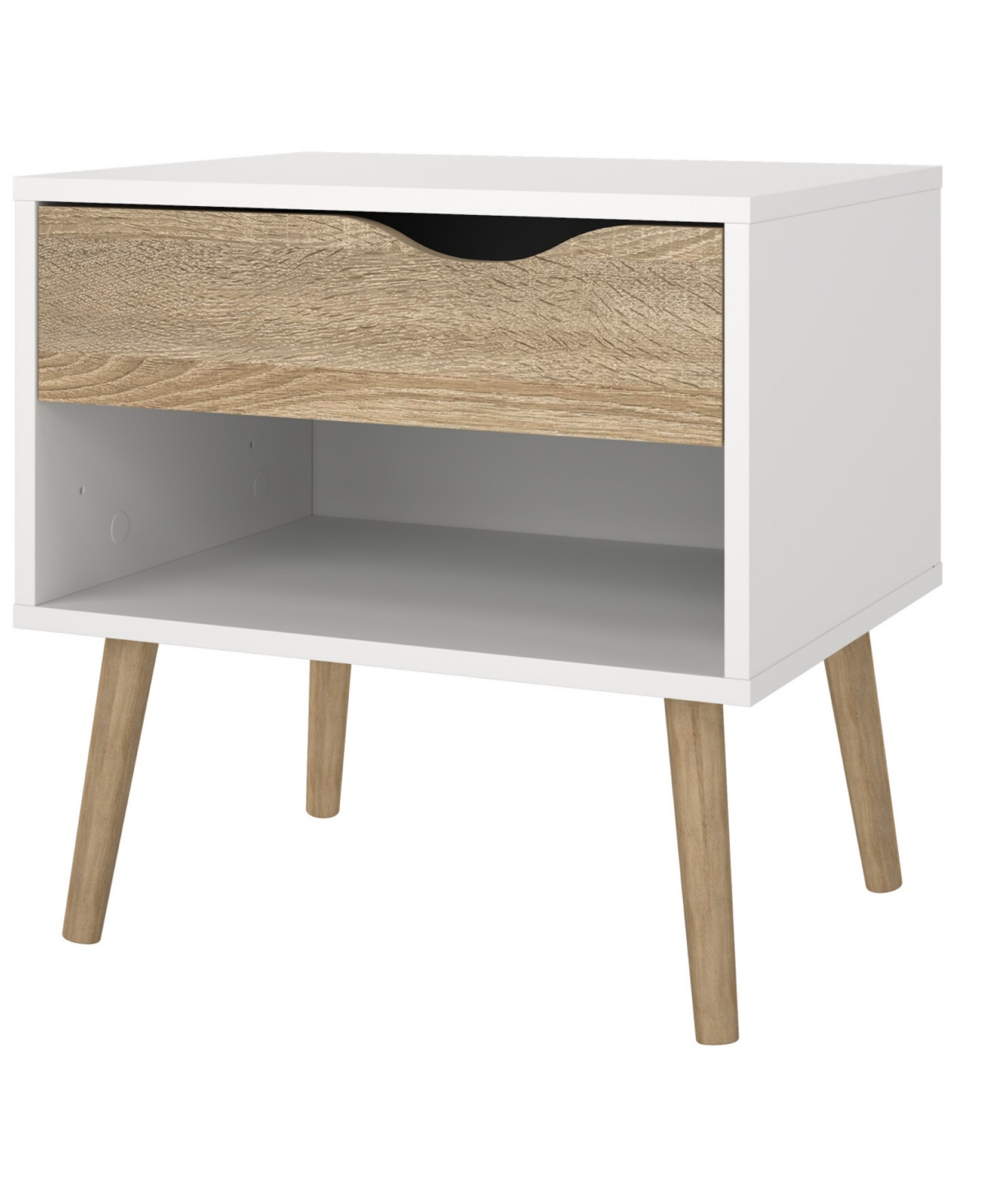 Tvilum 19.57" Wood 1 Drawer Nightstand