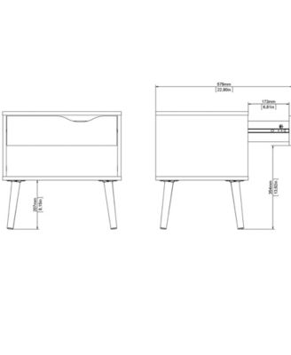 19.57" High 1 Drawer Nightstand