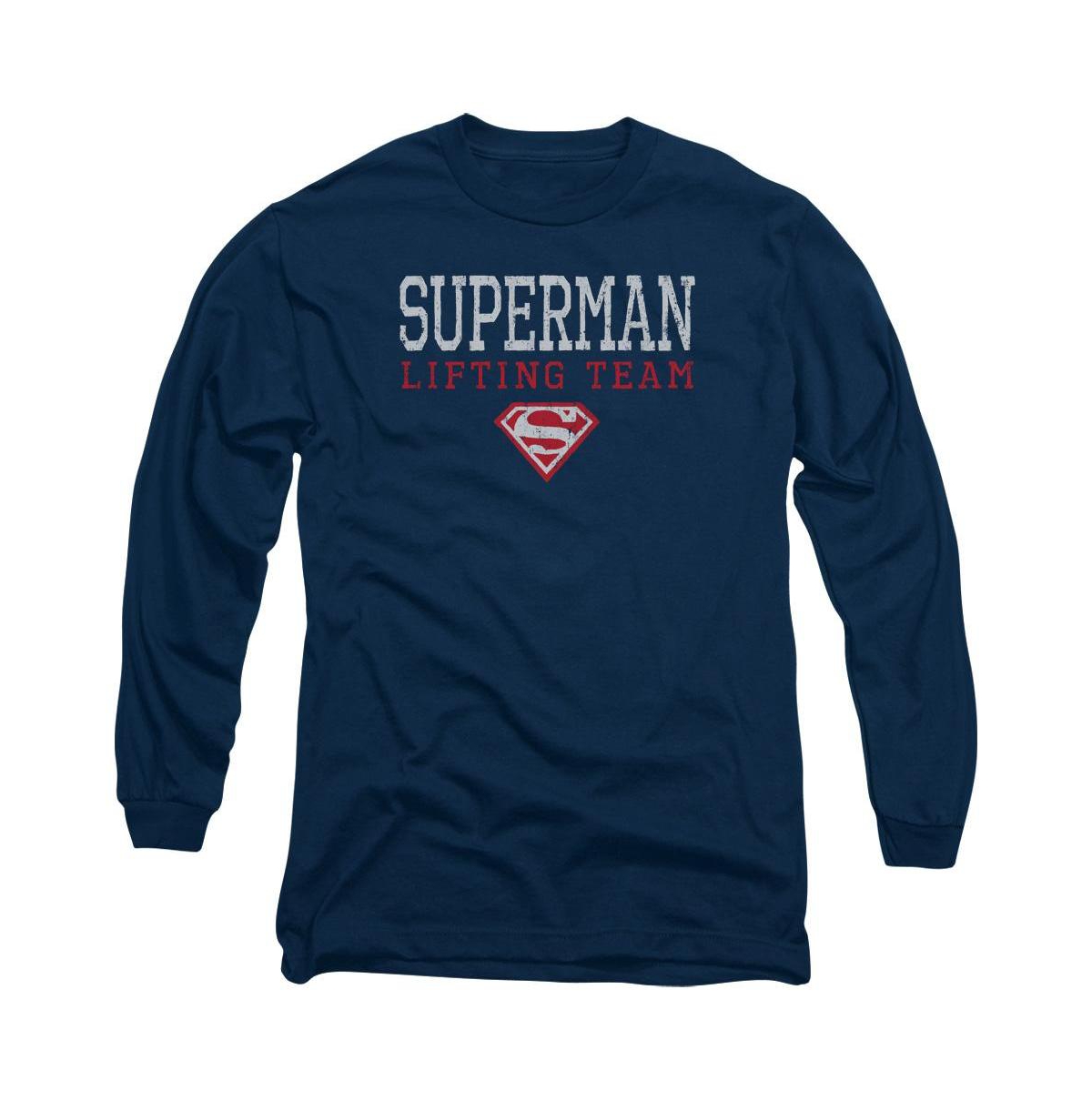 Men's Lifting Team Long Sleeve Adult Tee / T-Shirt - Navy