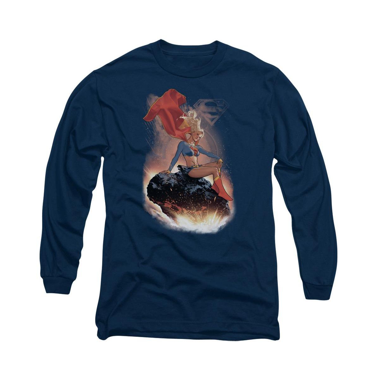 Men's Ride It Out Long Sleeve Adult Tee / T-Shirt - Navy