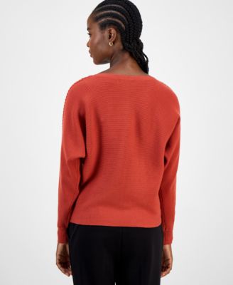 Women's Chain-Trim Boat-Neck Sweater