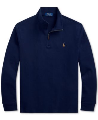 Men's Estate-Rib Cotton Quarter-Zip Pullover