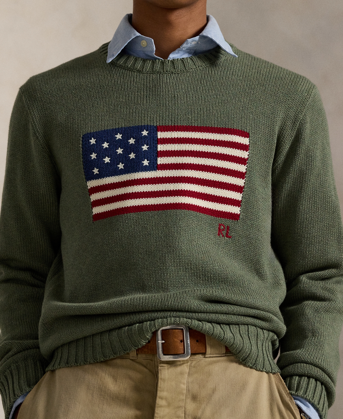 Polo Ralph Lauren Unisex The Iconic Flag Sweater In Black