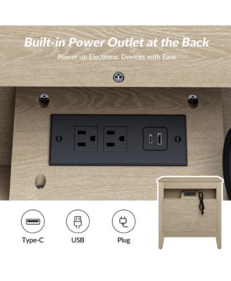 Theresa Transitional 3-Drawer Nightstand with Hidden Pull-out Drawer