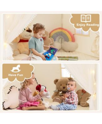 Large Toddler Playhouse Tent with Door Curtains Windows