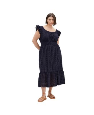 Plus Size Sweet Broderie Midi Dress