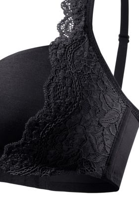 Women's Lace Detail Seamless T-Shirt Bra