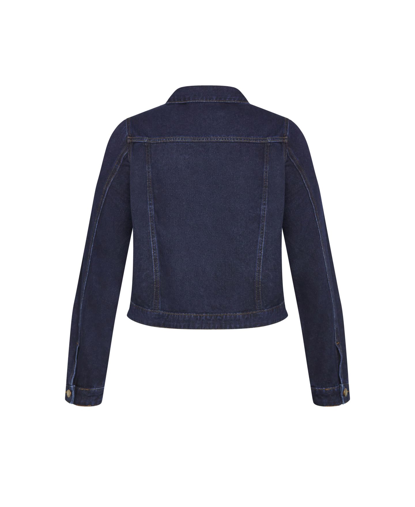 Женская куртка CITY CHIC Plus Size Denim Jojo, цвет: Тёмный джинсовый — фото 4