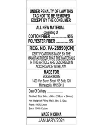 French Linen Box Stitch Quilt - Full/Queen