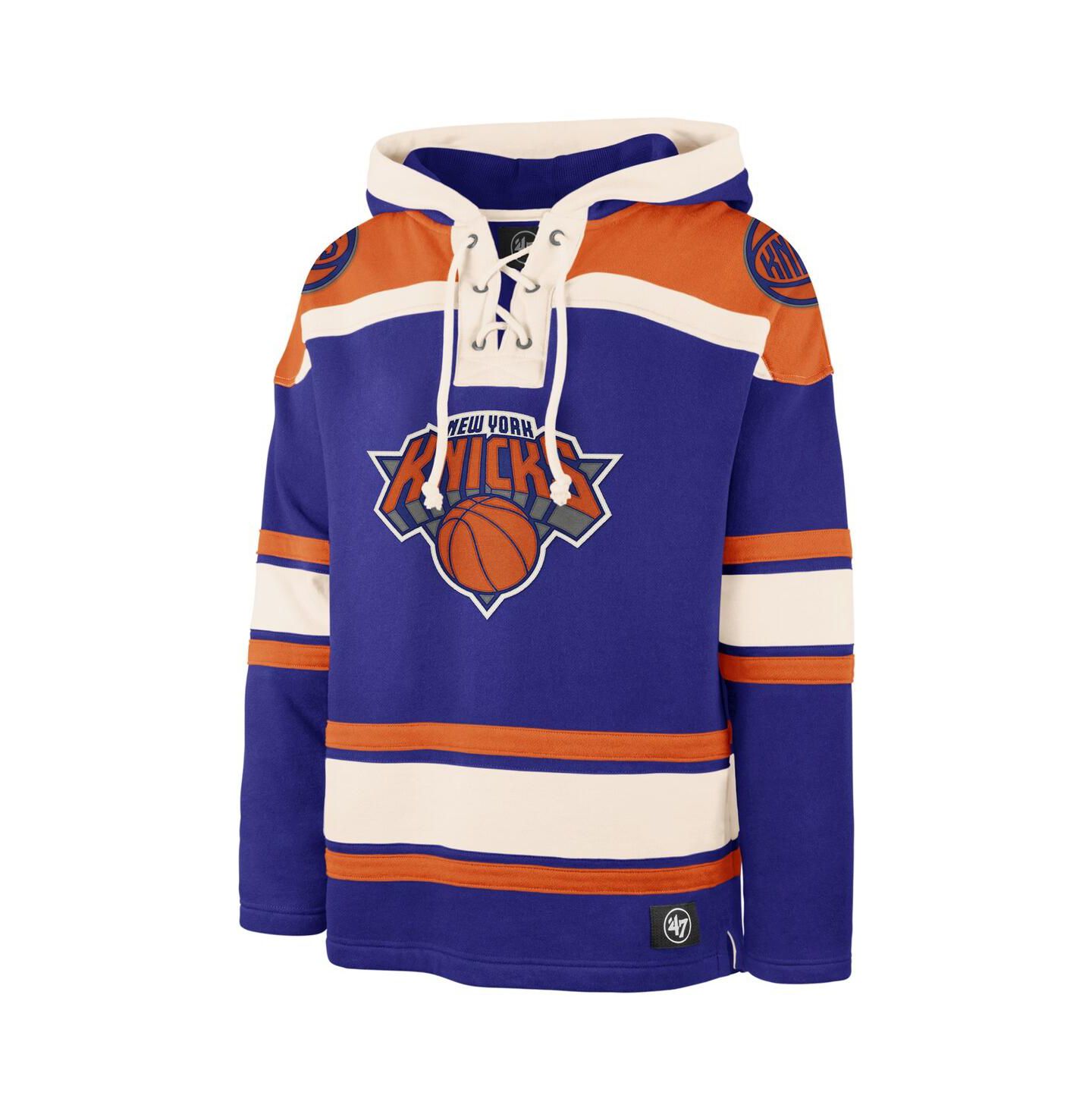 Мужское худи '47 Brand Royal New York Knicks Superior Lacer Pullover — фото 3