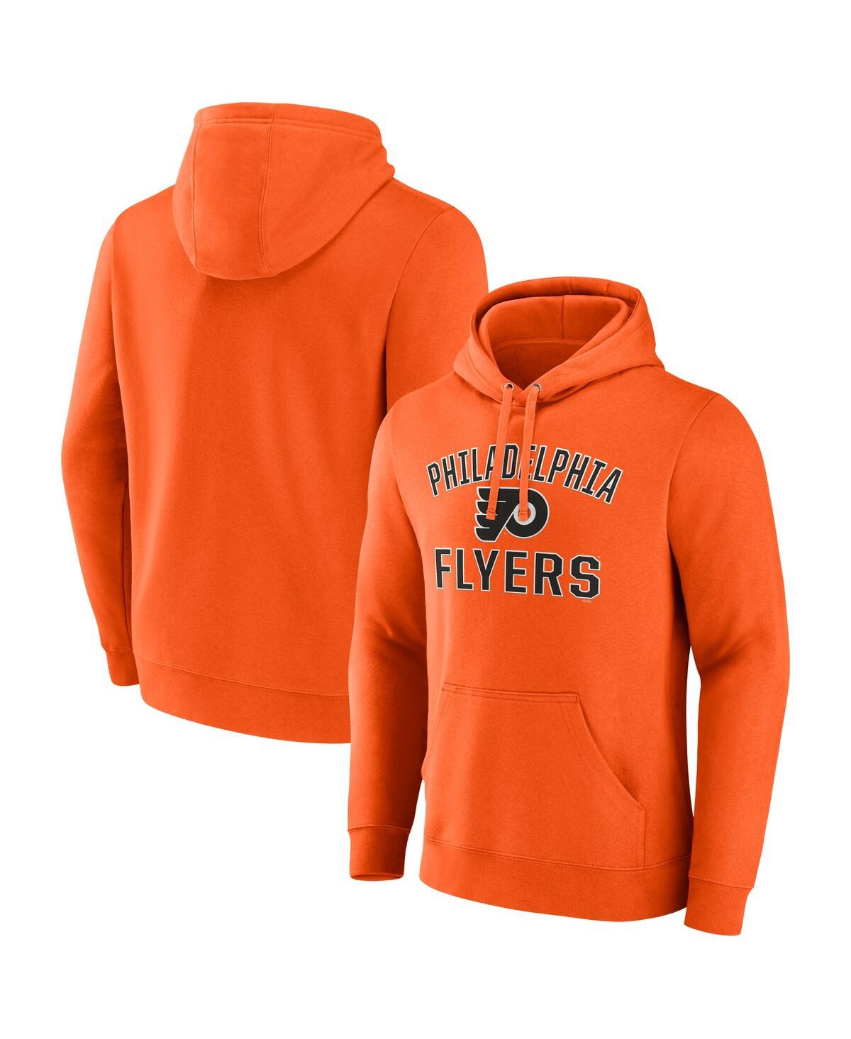 Men's Orange Philadelphia Flyers Victory Arch Pullover Hoodie - Orange