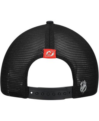 Women's Black New Jersey Devils Authentic Pro Adjustable Trucker Hat
