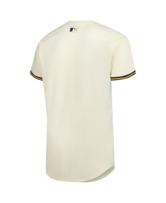 Men's Cream Milwaukee Brewers Home Elite Jersey