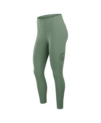 Women's Sage Green Michigan State Spartans Zenvy Performance Leggings