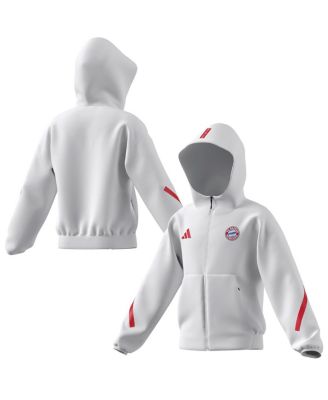 adidas - Big Boys and Girls&nbsp;White Bayern Munich 2025/26 Anthem Full-Zip Jacket