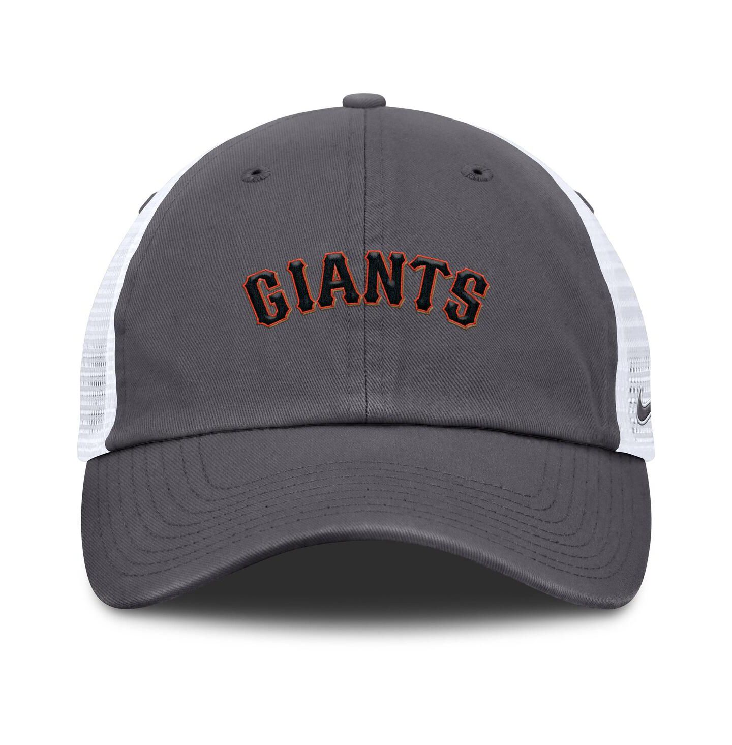 Мужская кепка Nike Gray San Francisco Giants Wordmark Club Adjustable Trucker Hat — фото 2