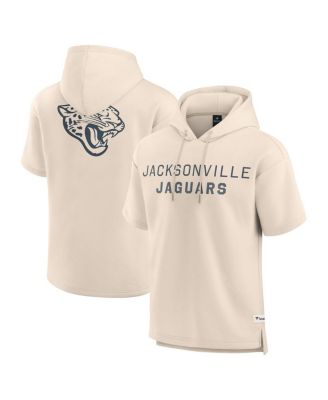 Fanatics - Men's Cream Jacksonville Jaguars Elements Future Ground Lettering Short Sleeve Pullover Hoodie