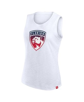 Women's White Florida Panthers Slub Tank Top