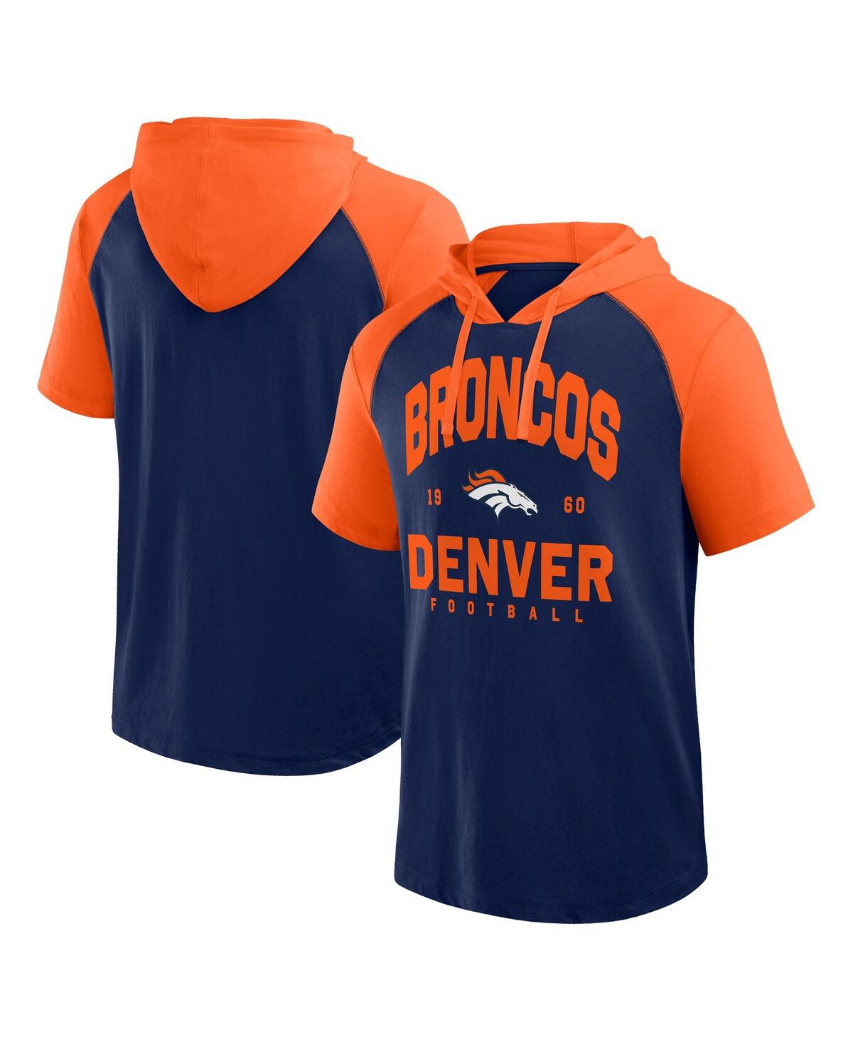 Men's Navy Denver Broncos Prime Hoodie T-Shirt - Navy