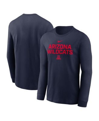 Nike - Men's Navy Arizona Wildcats 2025 Sideline Performance Long Sleeve T-Shirt