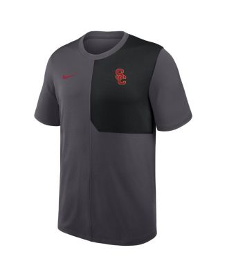 Men's Anthracite USC Trojans 2025 Sideline UV Performance Coach T-Shirt