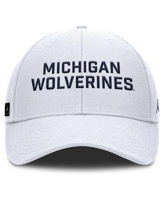 Men's White Michigan Wolverines Rise Practice Adjustable Hat