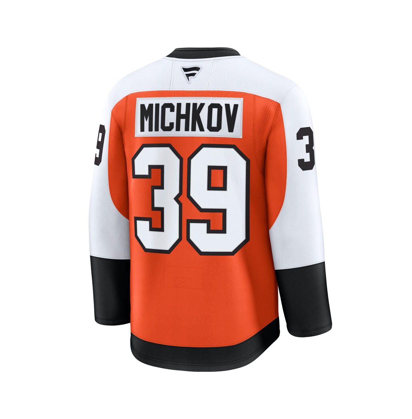Мужской топ Fanatics Matvei Michkov Orange Philadelphia Flyers Home Premium Jersey — фото 3