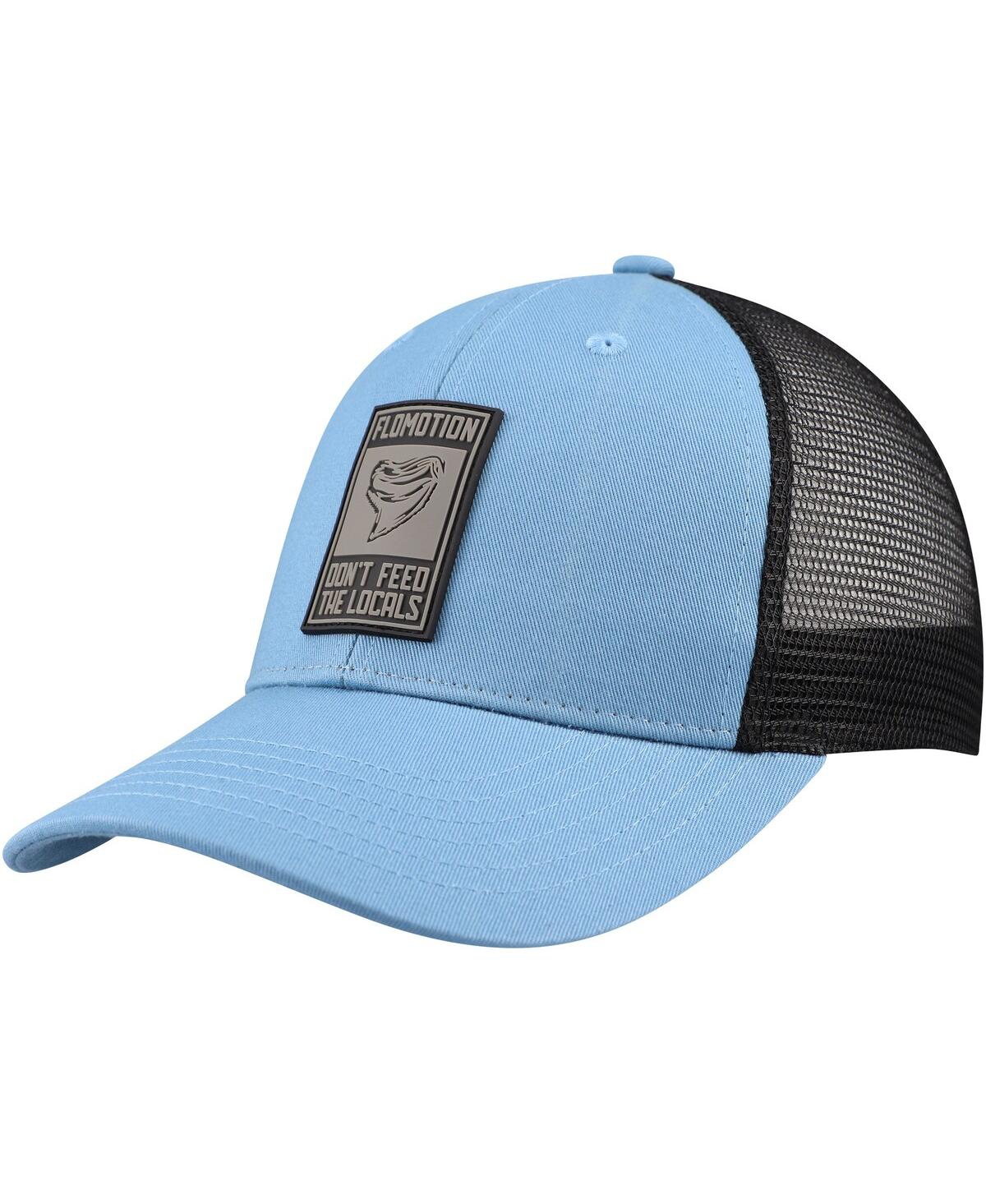 Men's Light Blue/Black Infested Trucker Adjustable Hat - Light Blue, Black