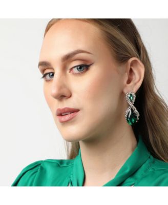 Teardrop Stone Drop Earrings