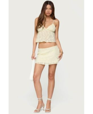 Women's Leora Textured Floral Babydoll Top